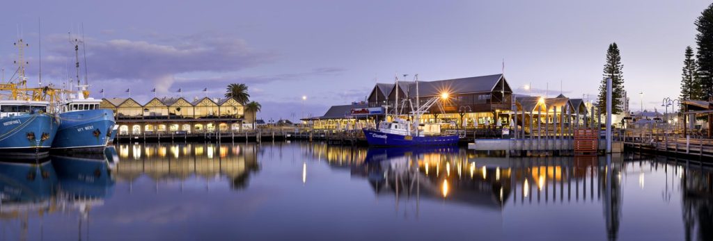 Evening shot of Fremantle marina where Move Homes has House and Land Packages