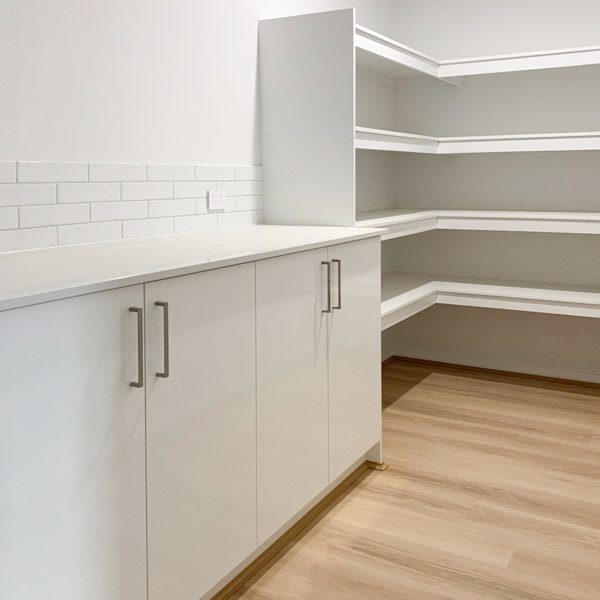Scullery with shelving