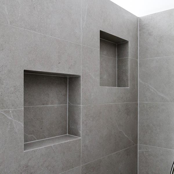Recess nooks in shower wall by Move Homes