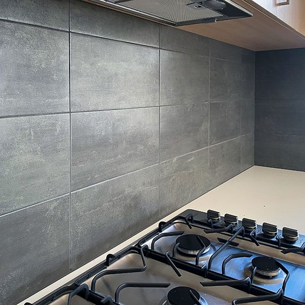 Dock Carbon splashback tiles are a great choice for first home buyers