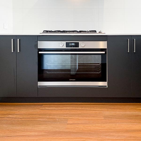 Deep Anthracite velour cupboard in a kitchen by Move Homes