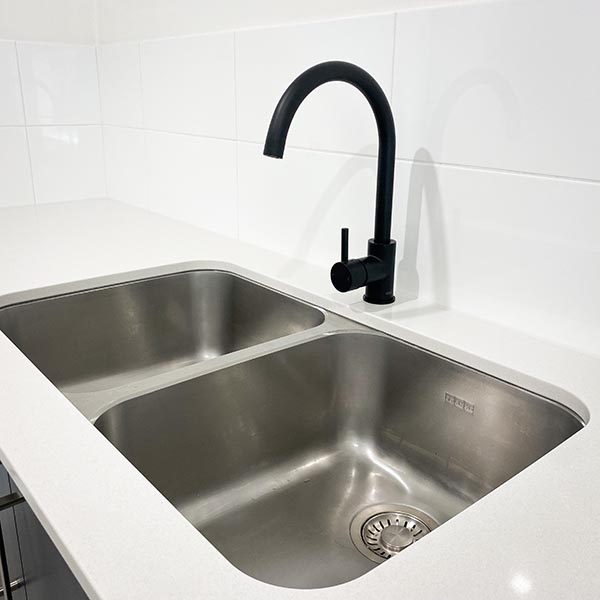 A double undermount sink in a new house and land package in Perth