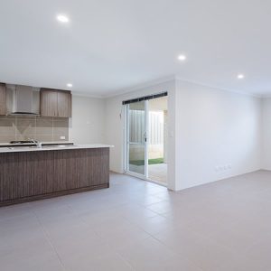 The main living area of an intergenerational home design in Perth