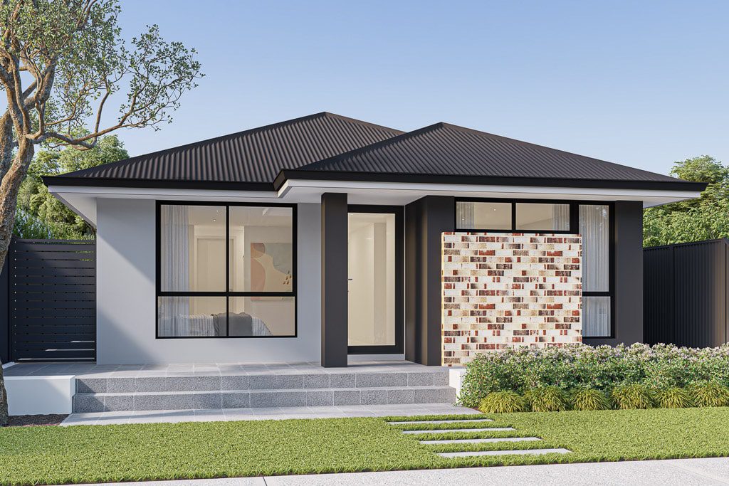 Render elevation for The Willow home design by Move Homes