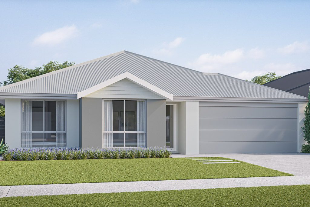 Render elevation for The Hawthorn home design by Move Homes