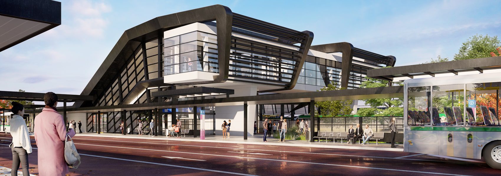 Render of the new Canning Vale Train Station
