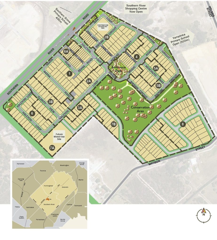 Masterplan of Ambia Estate in Southern River