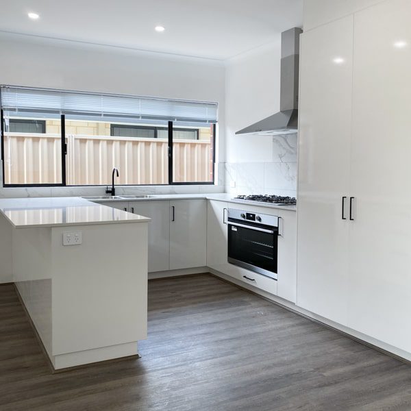 A u-shaped kitchen is popular for first home buyers in Perth