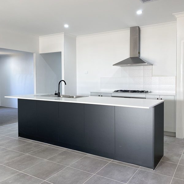 Formica Black cabinets for a first home buyer