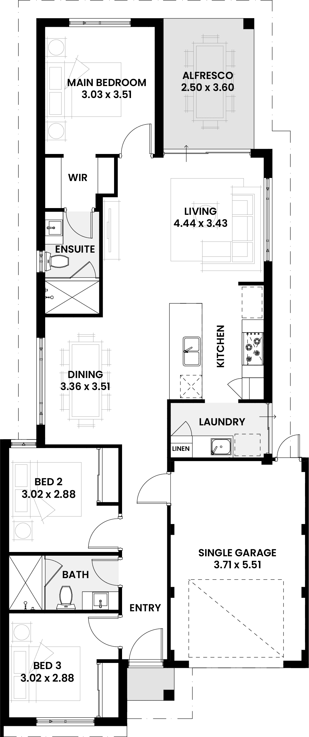 Floor plan for The Wandoo by Move Homes